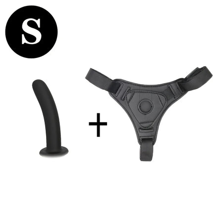 Orissi Silicone Strap-On Set, Realistic Wearable Toy, Adjustable Belt, Soft Silicone,  for Couples, G-Sort, Anal, Butt Plug