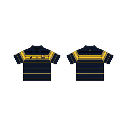 Y2k Barca Polo Shirt Retro Two Color Embroidered Logo Men Women Sweatshirt High Street Casual Streetwear Unisex Boxy Polo Shirt
