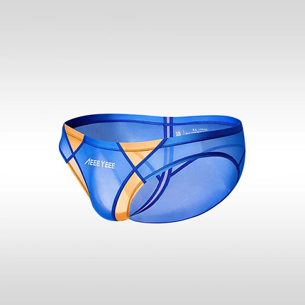 Ultra-thin Breathable Japanese-Style Transparent Sexy Men's Underwear Triangle Briefs With Smooth Ice Silk And Low Waistline