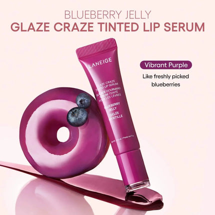 Laneige Lip Glowy Lightweight Hydration Balm Shea Butter Glaze Craze Tinted Polypeptide Lip Gloss Serum Fruit Donut Lip Oil Care