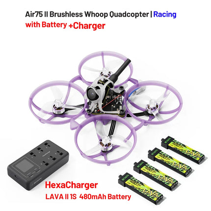 BETAFPV Air75II Brushless Whoop Quadcopter Racing Freestyle Drone ELRS 2.4G Matrix 1S 5IN1 II FC 5.8G 25mw~400mw VTX C03 Camera