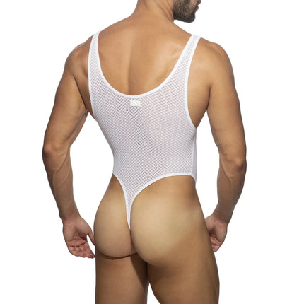 Men's Thong Bodysuit Sexy Lace Jumpsuit, Semi-transparent Sexy Lingerie
