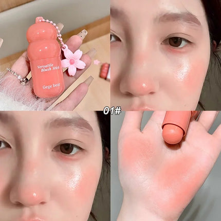 Magic Blush Stick 3-in-1 Cheek Lip Tinted Moistured Blush Stick Silky Brighten Cheek Cream Natural Cosmetics Makeup Products