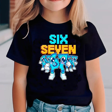 67 Six Seven for Childrens Steal A BrainRot Shirt Funny Gamer Meme for Boys T-Shirt Italian Brainrot Kids Gaming Y2k Saying Tees