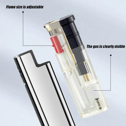Outdoor Windproof Direct Spray Blue Flame Turbine Lighter Portable Butane Cigarette Lighter Ignition Smoking Accessories Tools