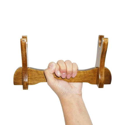 Solid Wood Sword Stand Holder for Samurai Sword Katana Wakizashi Tanto Wizard Wand Table Display Storage Rack Bracket