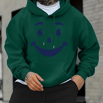 KOURRTER Men's Geometric Pattern Eye and Handprint Flower Hoodie Casual Hoodie Hoodie Youth Handsome Hoodie Autumn/Winter Fashio