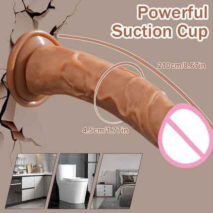 StrapOn Dildo For Women Anal Plug Penis with Suction Cup G-Spot Realistic Silicone Dildo Wearable Dick Adult Sex Toys Gode