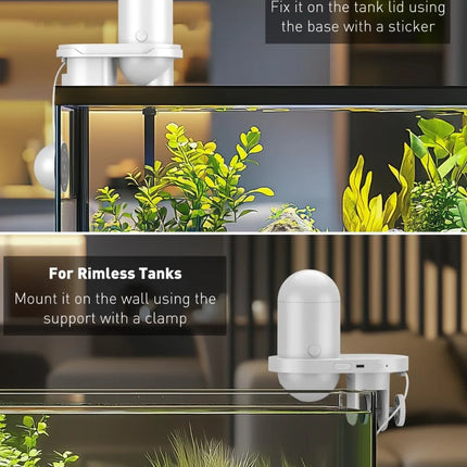 WiFi Automatic Fish Feeder for Aquariums, Smart Auto Food Dispenser with App Control & 2.5K HD Video, 230mL Vacation Feeder, USB Powered