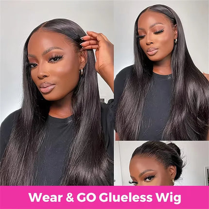 Glueless Wigs Human Hair 7x5 Pre Cut Lace Closure 13x6 Straight HD Lace Frontal Human Hair Wigs For Women Pre Pluck Wear And Go