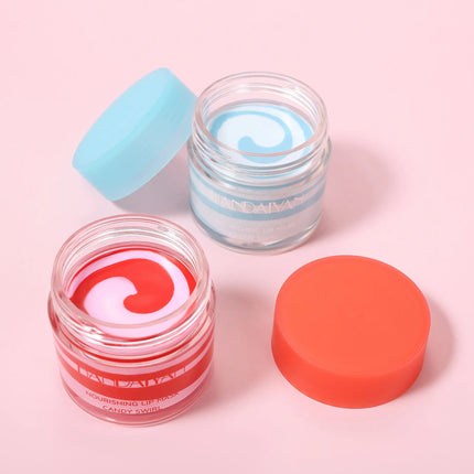 18g Strawberry Lip Balm Hydrating Lip Mask for Night Sleep Fades Lip Lines Plumps & Moisturizes Fruit-Infused Nude Lip Primer
