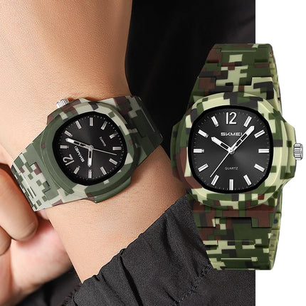Skmei Bracelet Watches for Men Analog Display 50M Waterproof Simple Style Quartz Wristwatch