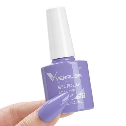 #758 Milky White Venalisa Nail Gel Polish Pearl Color Fall Nails TPO Free Long Wear Diamond Top Soak Off UV LED Gel Nail 7.5ml