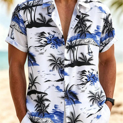 2026 Fashionable Hawaiian Shirt Unisex Funny and Personalized 3D-Printed Button-Down Shirt Beach Short-Sleeve Collared Shirt