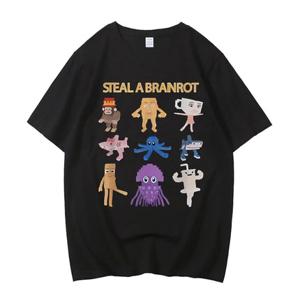High Quality Cotton 67 Six Seven Funny Italian Brainrot Boys Fashion Gaming Meme T-Shirt Gamer Gen Alpha Slang Saying Tee Tops