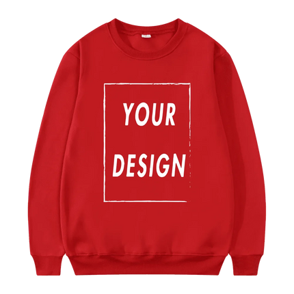 Unisex Crew Neck Sweatshirt 2025 New Fashion Customizable Logo Men's Women's Casual Sweater Hatless