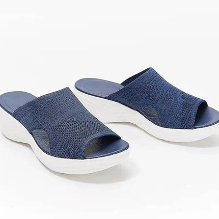 Women's Sandals Low Heels Sandals Shoes For Woman Summer Sandals Wedge Heel Slippers Summer Shoes Indoor Outdoor Sandalias Mujer
