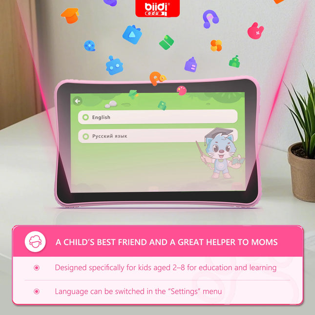 7-inch Tablet English-Russian  Educational Toys Birthday Gift for Boys & Girls Ages 3+