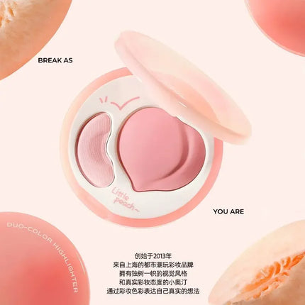 Little Ondine Cosmetics Double Effec Combination High Gloss Powder Blusher Plate Facial Repair Multi-purpose Brighten Makeup