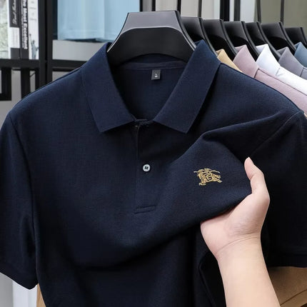 100% cotton short sleeve polo shirt, summer high-end fashion designer brand, warhorse embroidered T-shirt, casual Paul men's wear.