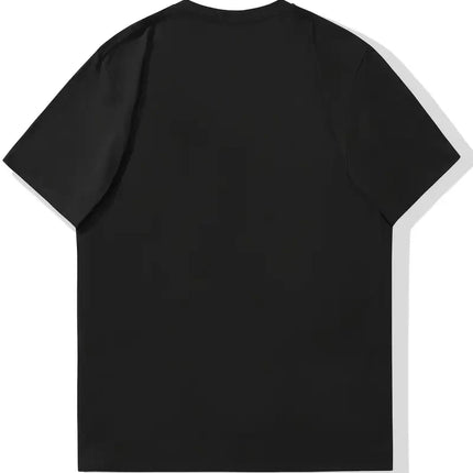 Men's summer 100% pure cotton fashionable casual loose sports yin-yang tree pattern print round neck short-sleeved T-shirt top
