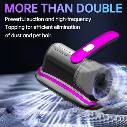Wireless Handheld Mattress Vacuum Cleaner with UV-C Light HEPA Filter And Ultrasonic Vibration12KPa for Bed Sofa Car Seat Carpet