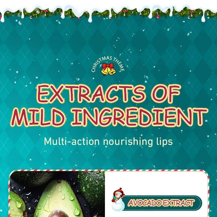 4pcs Lip Balm Set,Christmas Gift Set,Nourishing & Moisturizing Lip Butter Skin Care Lipsticks Makeup for Holiday New Year Gift