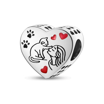 New 925 Sterling Silver Charms Bead Red Cherry Strawberry Love Heart Charm Fit Original Bracelet Pendant DIY Jewelry For Women
