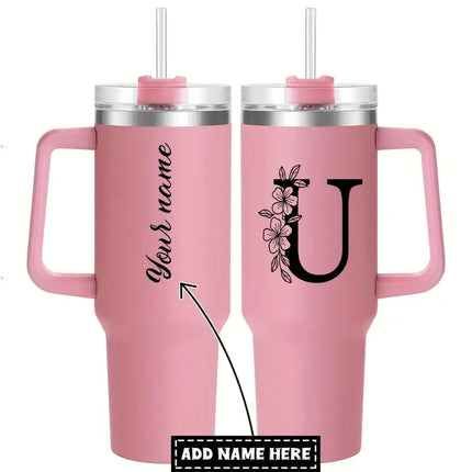 Personalized 40oz Tumbler with Name Custom Mother's Day Gifts Tumbler Metal Stainless Steel Vacuum Thermal Coffee Tea Mug