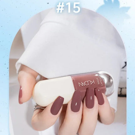 Water-based Nail Polish Tearable Baking Free Solid Color Nail Polish Gel Professional Semi-Permanent Varnish Nail Salon Polish