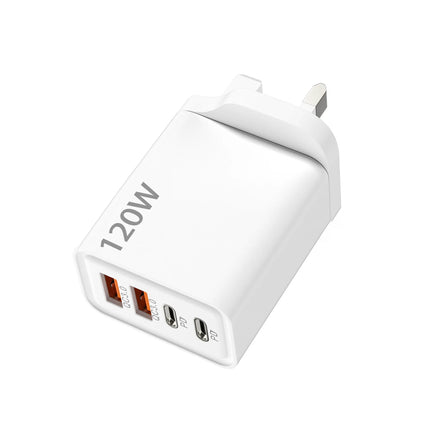 Fast Charging USB Type C Charger 120W 4 Port PD Quick Charge 3.0 For iPhone Samsung Xiaomi Huawei EU US UK Plug Phone Adapter