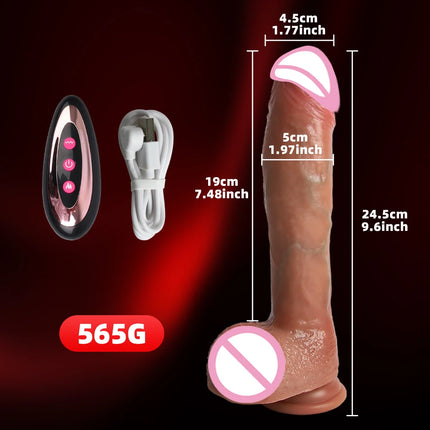 Realistic Big Dildo Vibrator Penis Telescopic Swing Heating Silicone Dildos Female Remote Control Dick Vibrators For Women