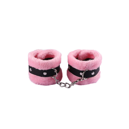 Adjustable Leather Handcuffs Soft Blindfold Bondage Set Anal Plug Adult Toy For Women Men Couples Game