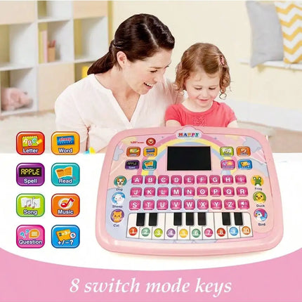 Kids Tablet Toddler Learning Pad with Teach Alphabet Numbers Word Music Math，Early Development Interactive Toy for Boys & Girls