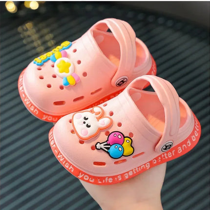 Summer Children Garden Clogs Shoes Boys&Girls Beach Sandal Kids Lightweight Breathable Cute Cartoon Slip Baby Slippers