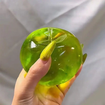 Powder apple green apple squeeze toy slow rebound stress relief toy maltose apple squeeze, relieves pressure and anxiety
