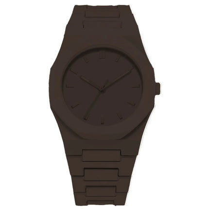 Men's Casual Lightweight Sports Business Watch Minimalist Design Plastic Strap Quartz Wristwatch