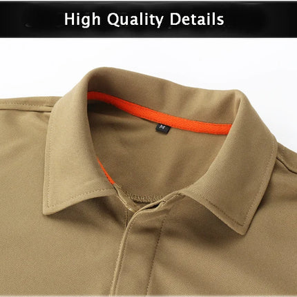Men's Quick Dry Embroidered Polo Shirts Summer Custom Plus Size Military Clothes Tactical Plain Turn-down Army T-shirts