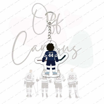 TV Show Off Campus K Keychain Bag Charm Elle Kennedy Garrett Graham Hockey Acrylic Keyrings Pendant Chain Fans Friends Gifts