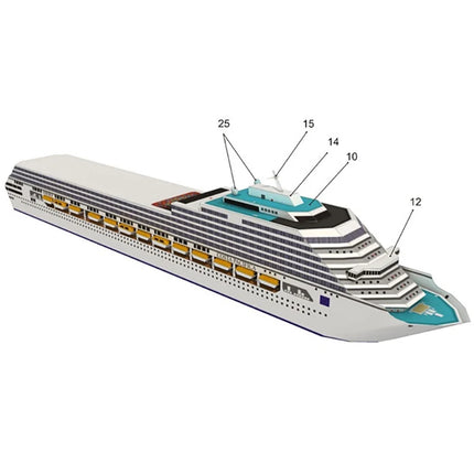 New 1PC Cruise Ship Paper Model Cruise Ship 3D Paper Model DIY Puzzle Manual Papercrafts Toy