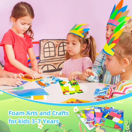 3D EVA Foam Sticker Puzzle DIY Cartoon Animal Educational Toys for Toddlers Kids Art Craft Kits Creative Activity Birthday Gifts