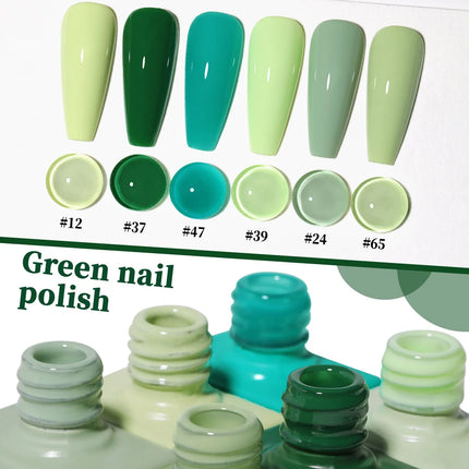 Gel Polish Nail Art Spring/Summer New Collection Avocado Green Nail Polish Manicure Products Uv Permanent Seedling Varnish