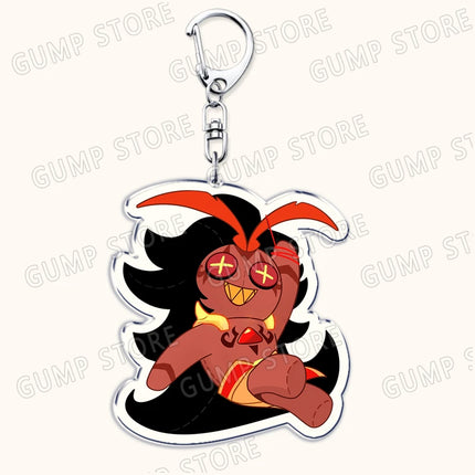 Cute Game Cookies Keychains for Accessories Shadow Milk Pure Vanilla Pomegranate Mystic Flour Burning Spice Keyrings Gamer Gifts