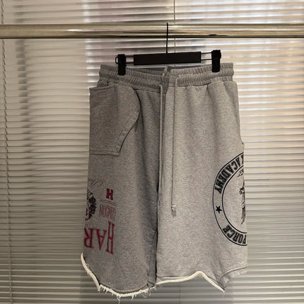 26ss Logo Printed Women Men Oversized Ripped Shorts Hiphop Streetwear Cotton Short Pants Shorts