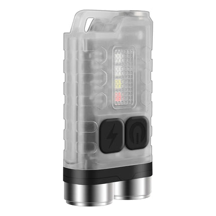 V3 EDC Flashlight Mini Keychain 900LM Super Bright Multifunctional LED Torch USB Rechargeable Waterproof Camping Lantern
