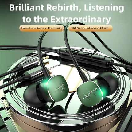 Type-C Wired Headphones For Samsung Galaxy S25 S24 S23 S22 HiFi Bass Stereo 3.5MM in-Ear Earphone A54 A34 Note 20 10 Accessories