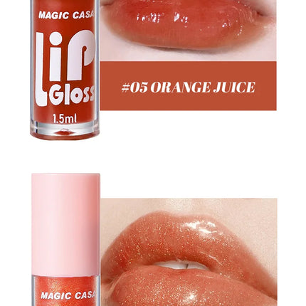 6pcs Set Small Bottle Hydrating Jelly Lip Oil Long Lasting Moisturizing Shimmer Gloss Smooth Care Non Sticky