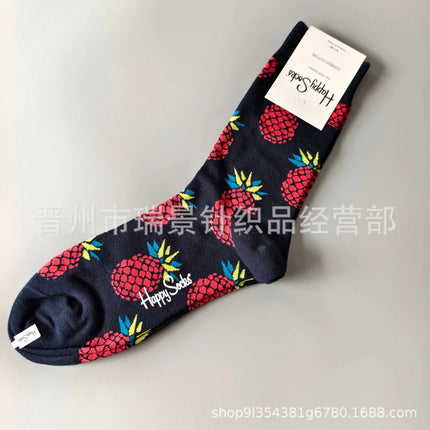 High Quality Fashionable Men's Mid-Calf Cotton Socks HappySocks New Arrival Suitable for All Seasons Swedish Design