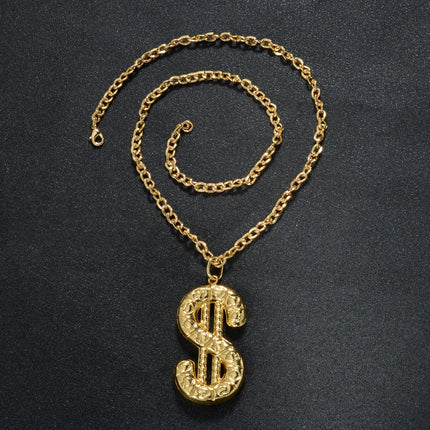 1 Women's Fashion Pendant Necklace Hot Selling Hip Hop Punk Dollar Symbol Pendant Necklace Versatile Classic Jewelry Gift