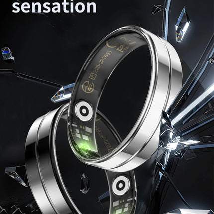 Qring R11 LED Display Ring Ladies Men's Stainless-steel Rings Oxygen Saturation Electronic Praise Heart Rate Waterproof 2025 New
